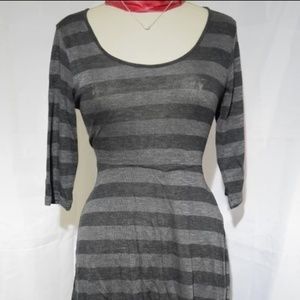 Espresso Striped High-Low Dress
